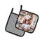 Edge Collections - 7.5" x 7.5" - Multicolor - Cavalier Spaniel Kitchen Heat Resistant Pot Holders - 1 Pair